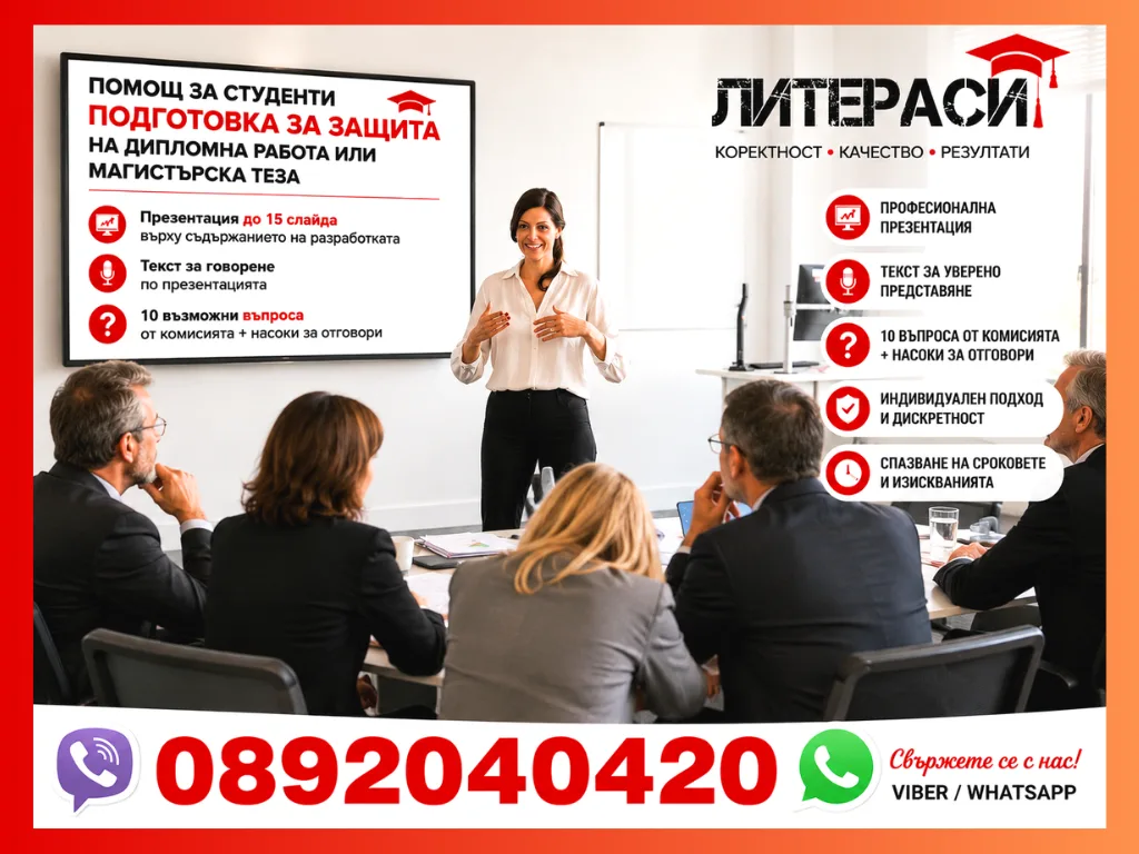 Подготовка за защита на дипломна работа и магистърска теза - Презентация и текст за говорене