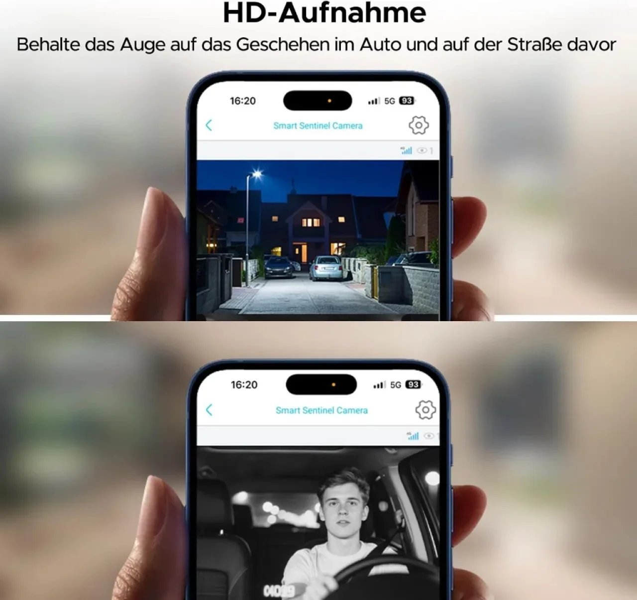 видеорегистратор за предно и вътрешно, 1080P с 4G LTE дистанционно